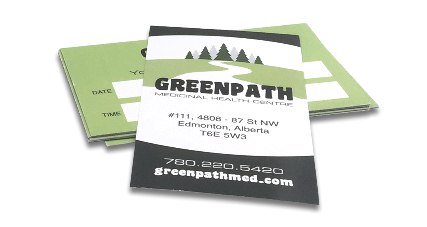 Green Path Business Cards | Graphic Design Edmonton