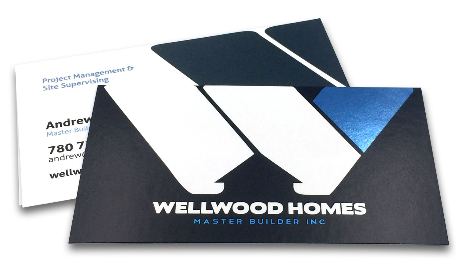 Business Cards Wellwood Homes Project | Graphic Design Edmonton